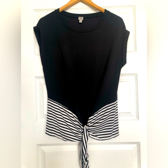 Black and white Tristan modal t-shirt, size M - Picture 1 of 5